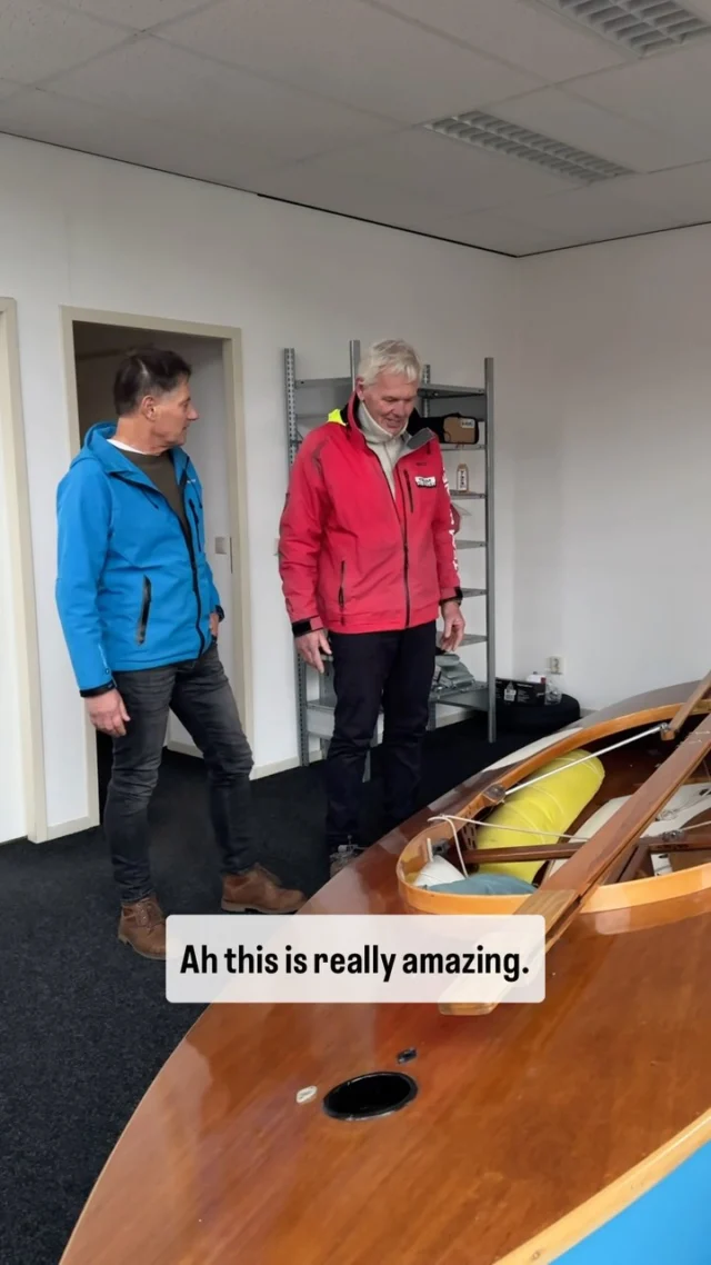 Who remembers these? A visit from Roy Heiner who secretly got more excited about this old school beauty than his new boat waiting for him 😆! 

Pleasure hearing your stories Roy and thanks again for the cake 🍰. 

#finnsailing